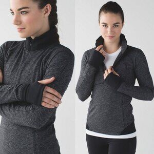 Lululemon Runderful Half Zip Top Long Sleeve Shirt Gray